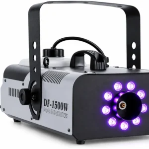 מכונת עשן מקצועית 1500W עם 9 נורות 3W LED